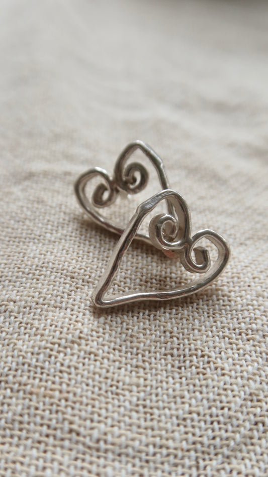 Fools Heart studs